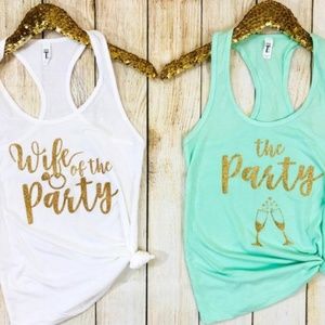 Wife of the Party Bachelorette Tank Tops